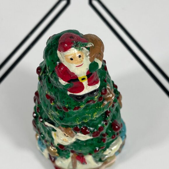 Vintage Santa Christmas Tree Candle Holiday Decor Figurine 6.5" Tall - Picture 2 of 7